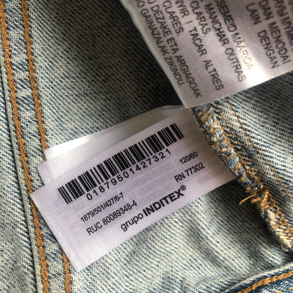 New: Zara All Cotton Denim Truckers Jacket. Size 6 / 7 - Picture 10 of 11